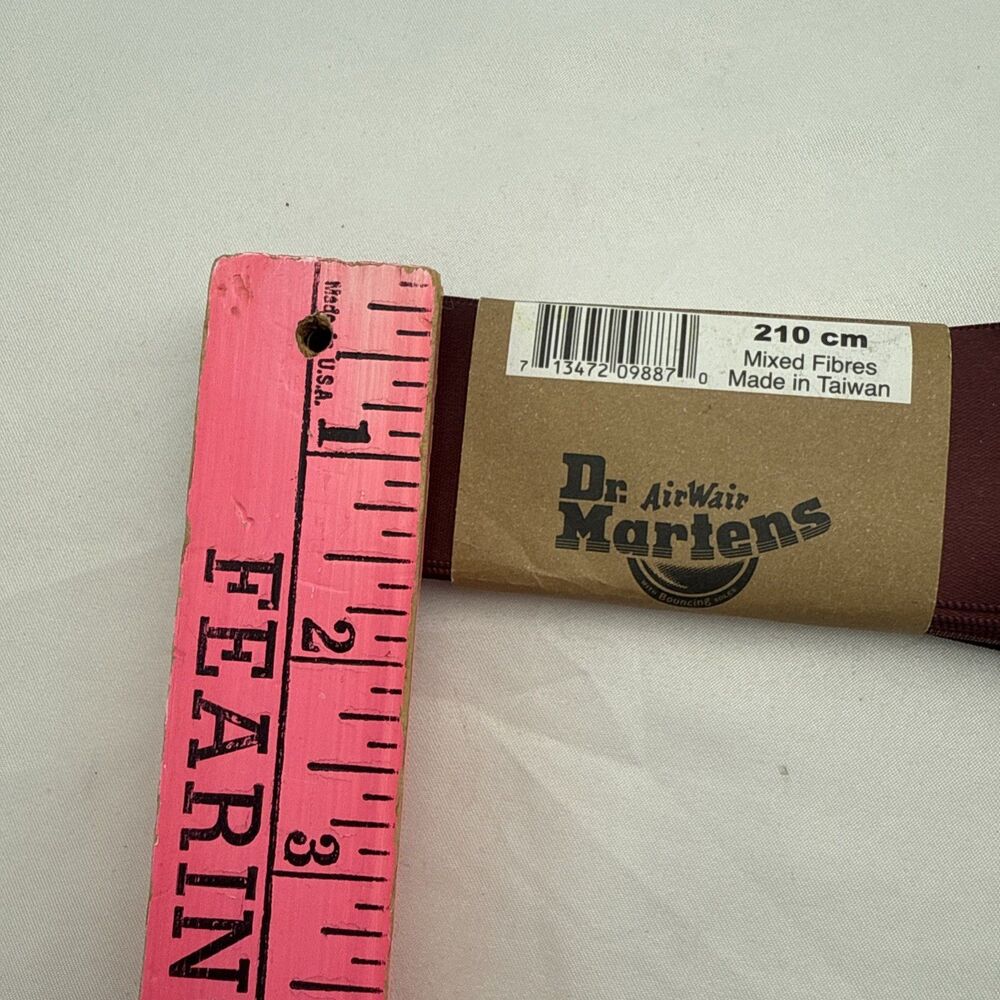 Dr Martens Original Air Wair Ribbon Shoe Laces Burgandy 210 cm 82 inches 12 eye - Picture 6 of 6